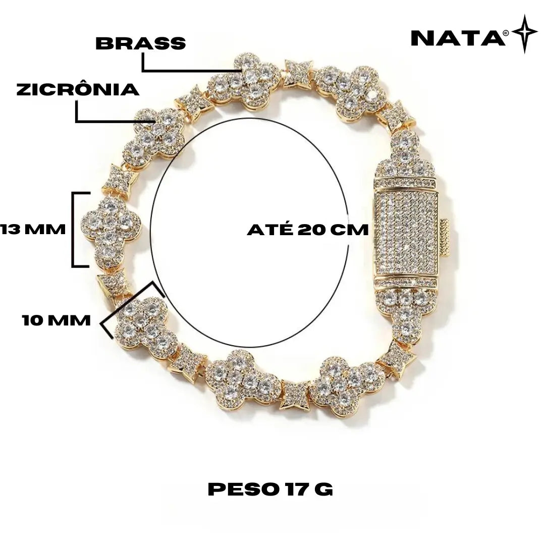 Conjunto Corrente Riviera Cruz Prong + Pulseira - NATA