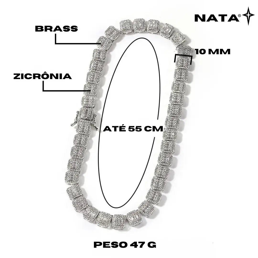 Corrente Riviera Baguette Quadrada - NATA