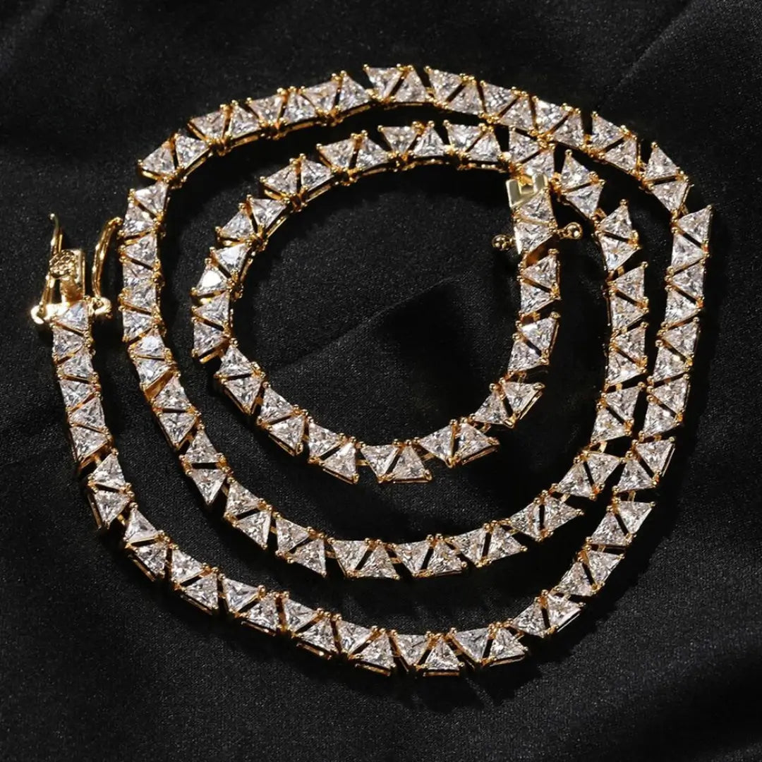 Corrente Riviera Triangular Cravejada - NATA