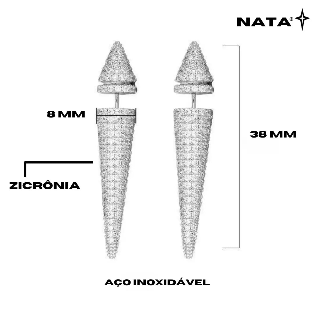 Brinco Cone Cravejado - NATA