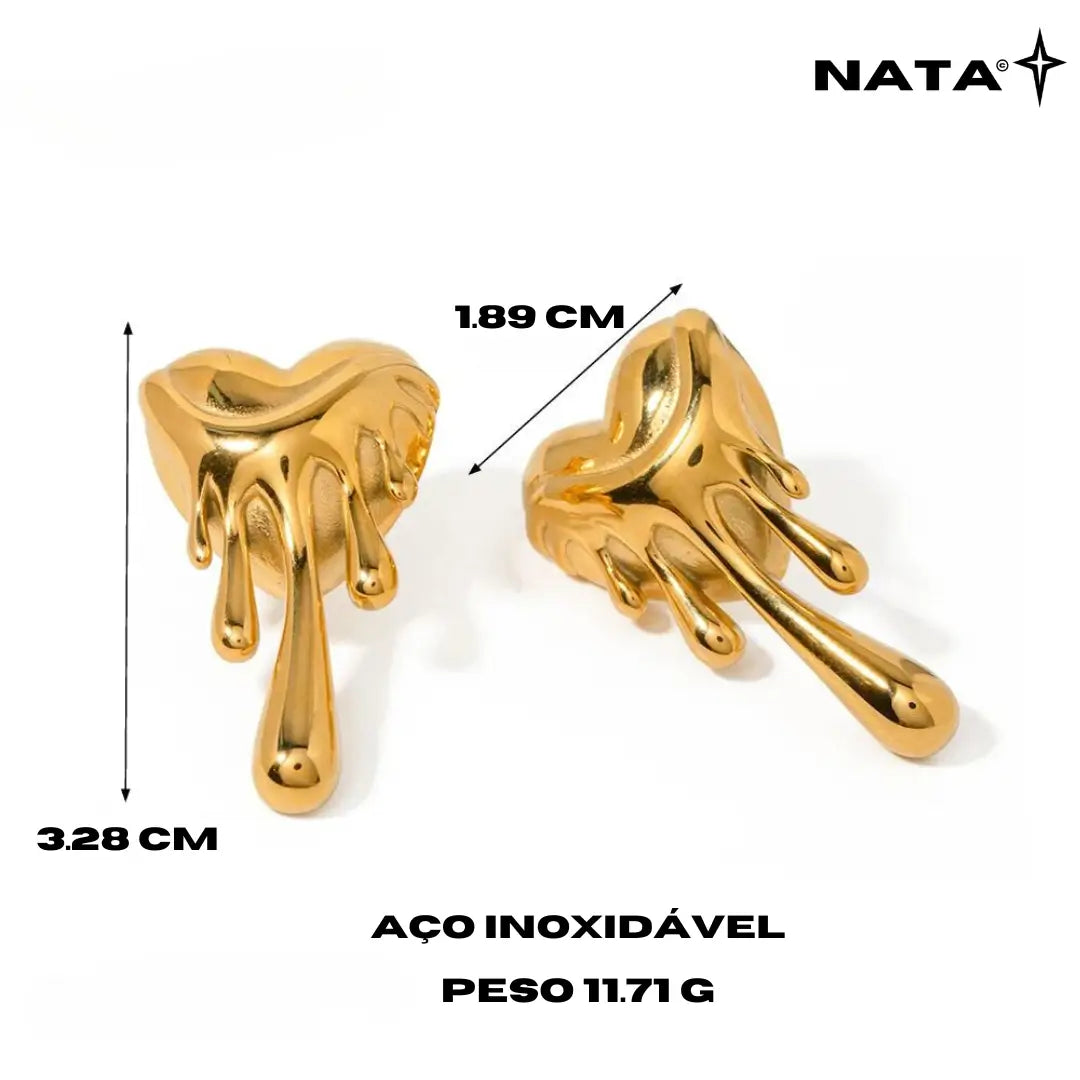 Brinco Coração Derretido - NATA