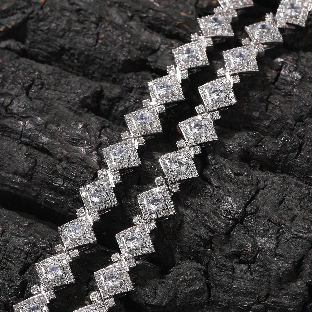 Corrente Riviera Losango Cravejado - NATA