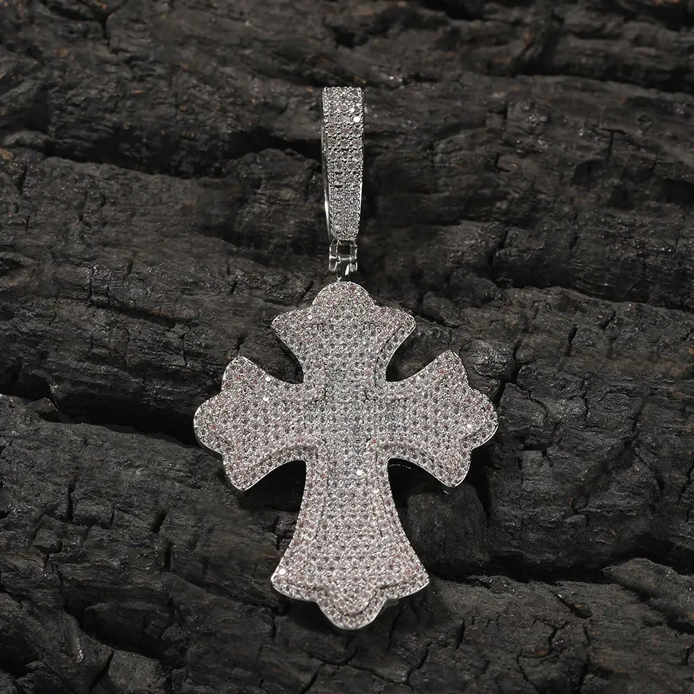 Pingente Cruz Fleuri Cravejada + Corrente - NATA