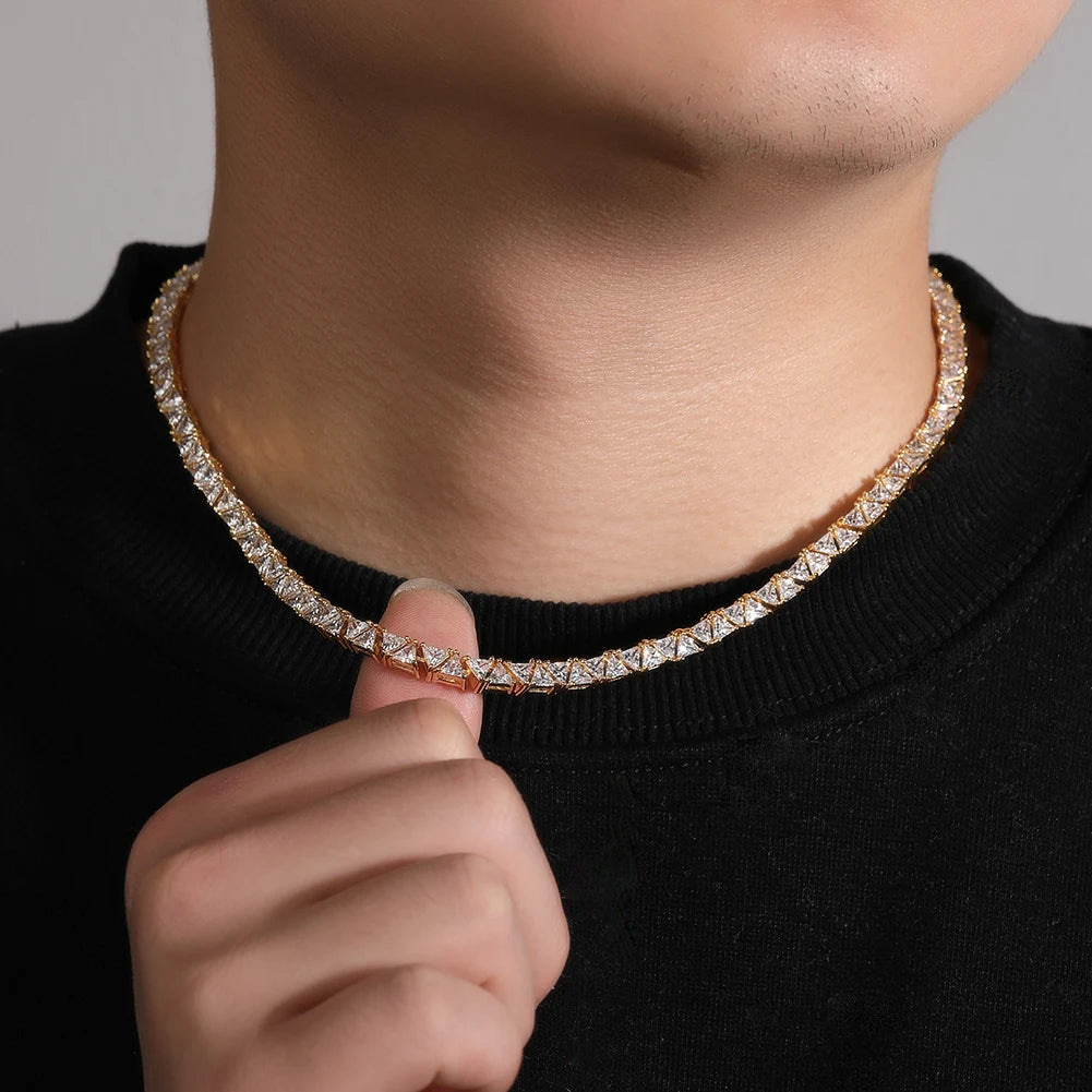 Corrente Riviera Triangular Cravejada - NATA