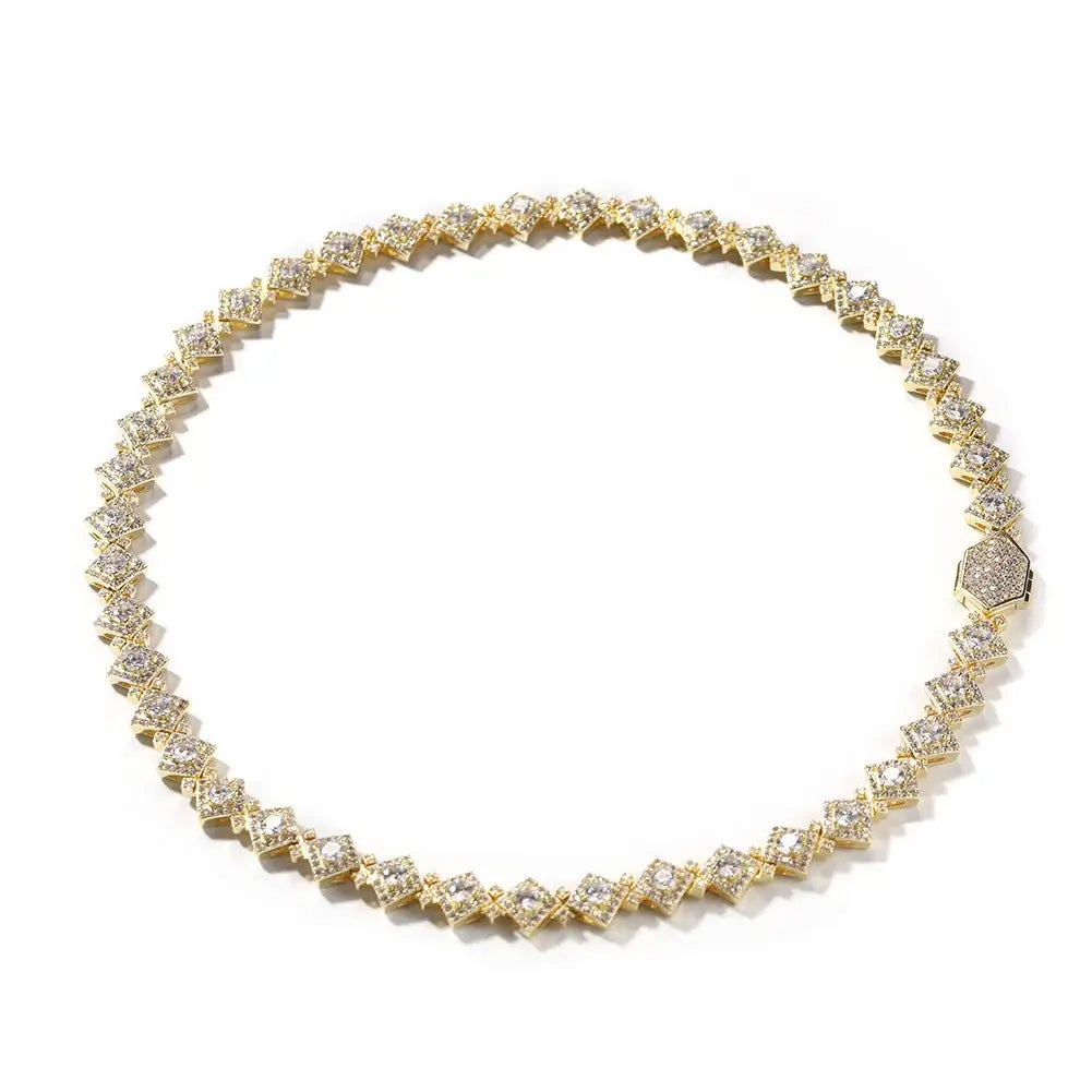 Corrente Riviera Losango Cravejado - NATA