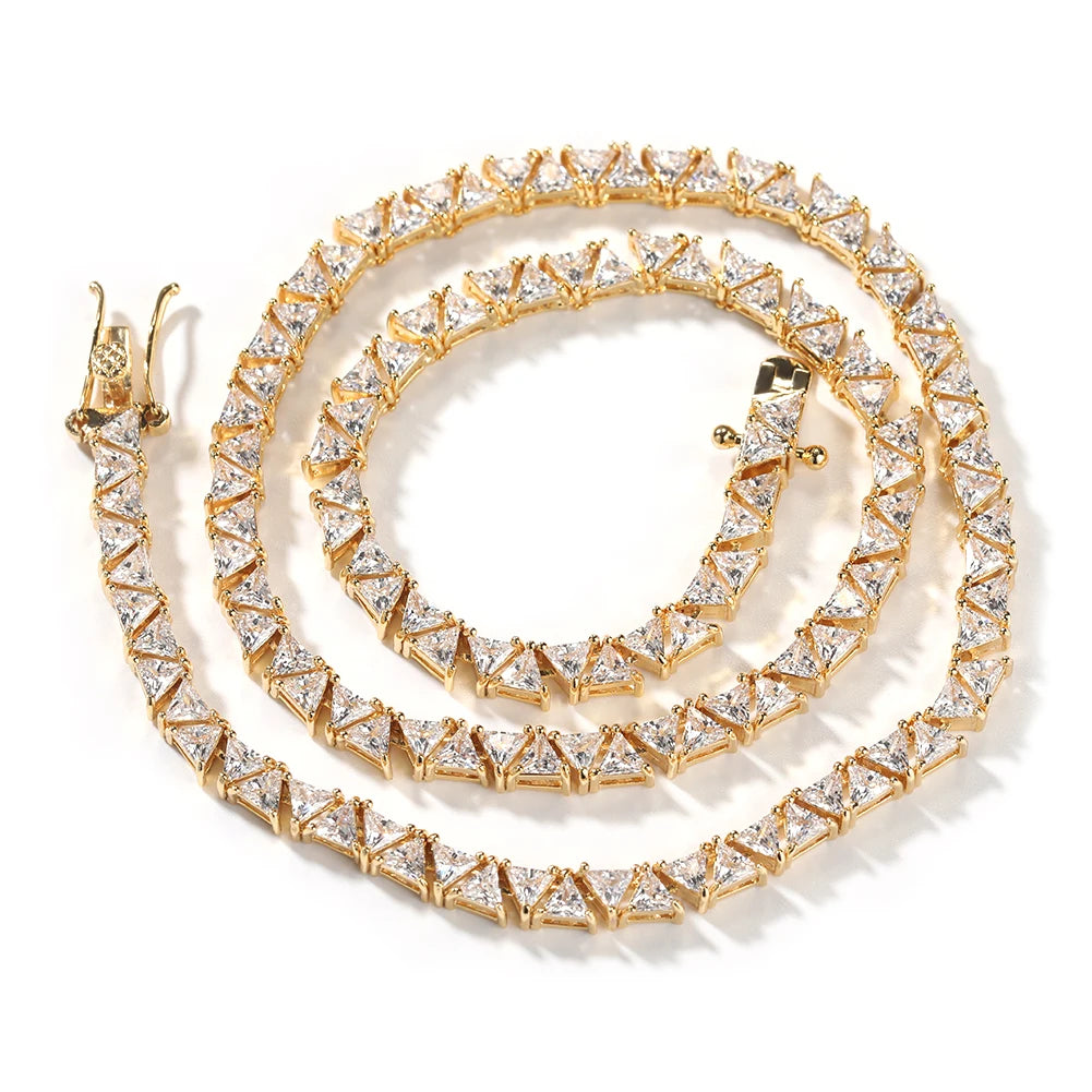 Corrente Riviera Triangular Cravejada - NATA